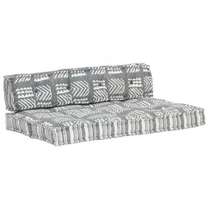 Cuscino per Divani a Pallet Grigio in Tessuto Patchwork