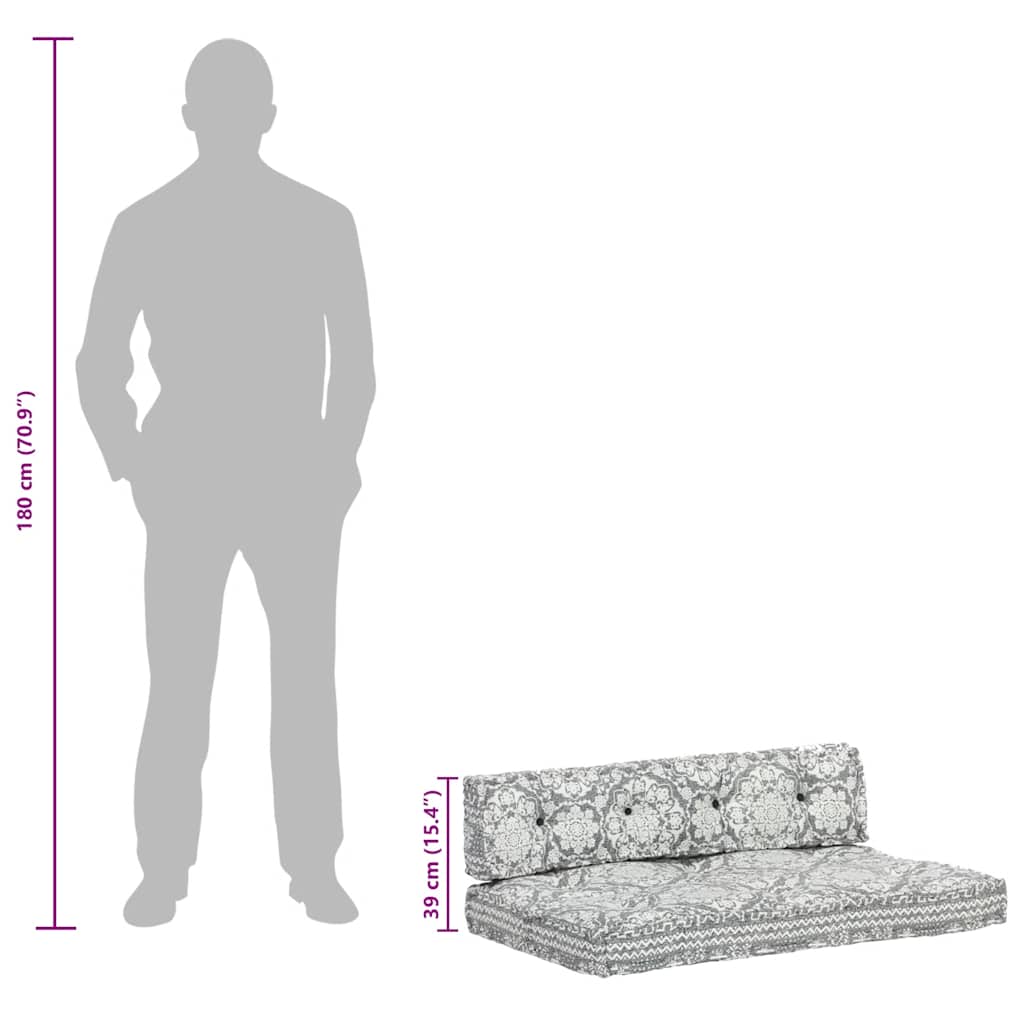 Cuscino per Divani Pallet Grigio Chiaro in Tessuto Patchwork 287720