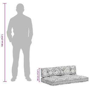 Cuscino per Divani Pallet Grigio Chiaro in Tessuto Patchwork 287720