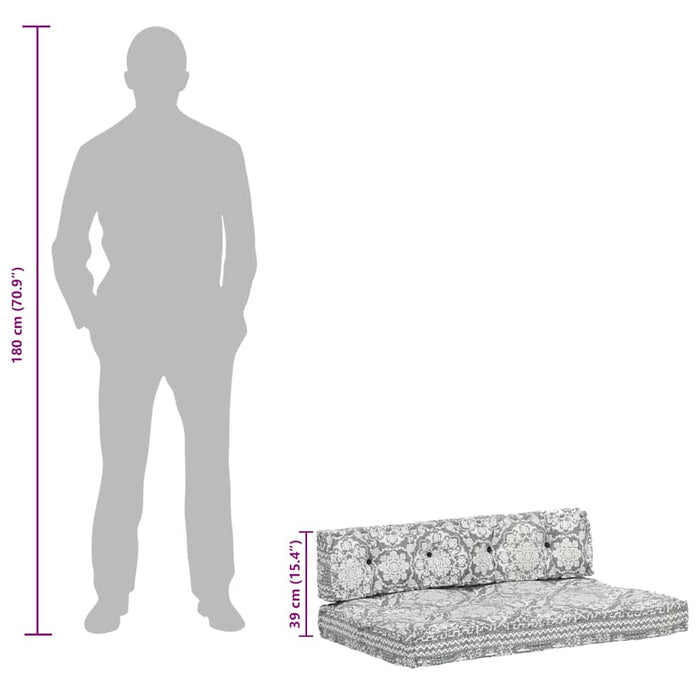 Cuscino per Divani Pallet Grigio Chiaro in Tessuto Patchwork 287720