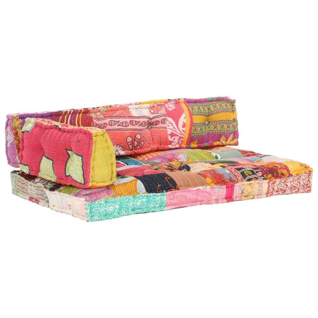 Cuscino per Divani Pallet Multicolore in Tessuto Patchwork
