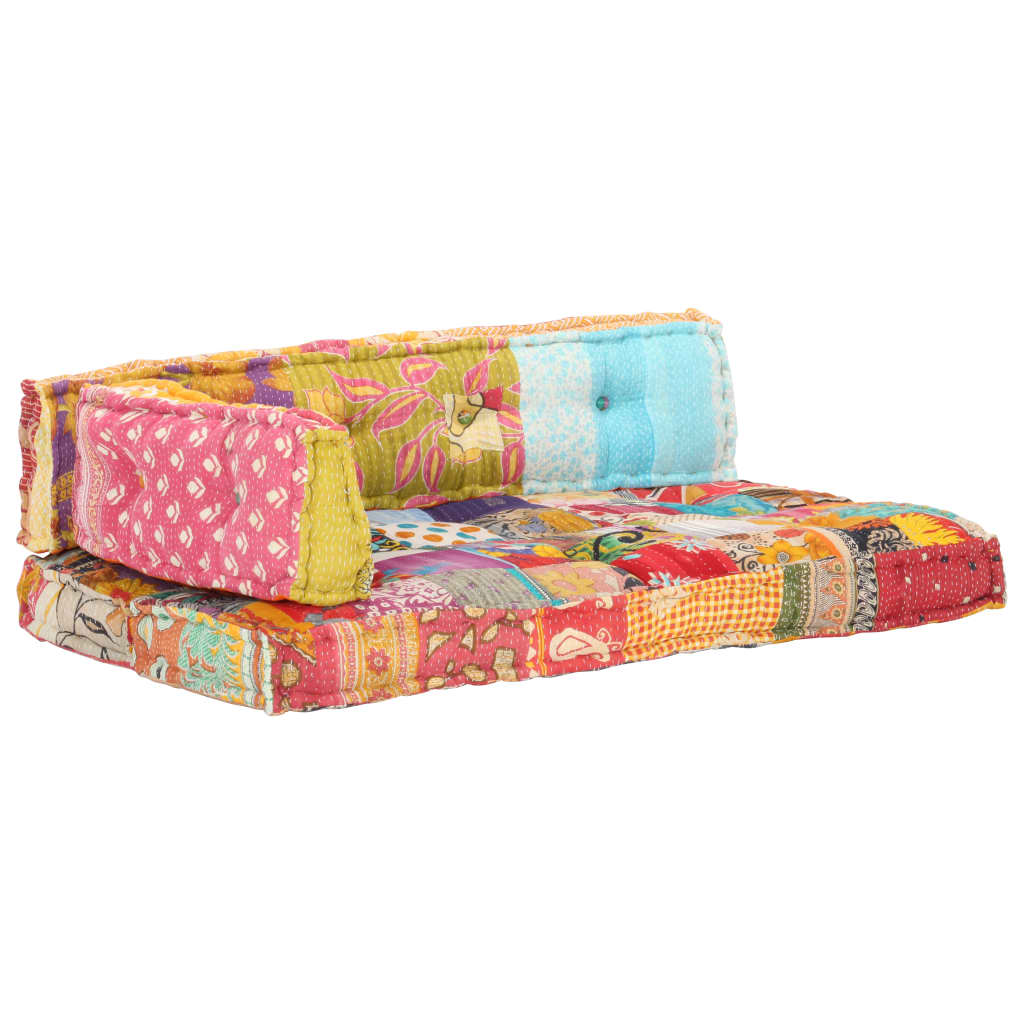 Cuscino per Divani Pallet Multicolore in Tessuto Patchwork