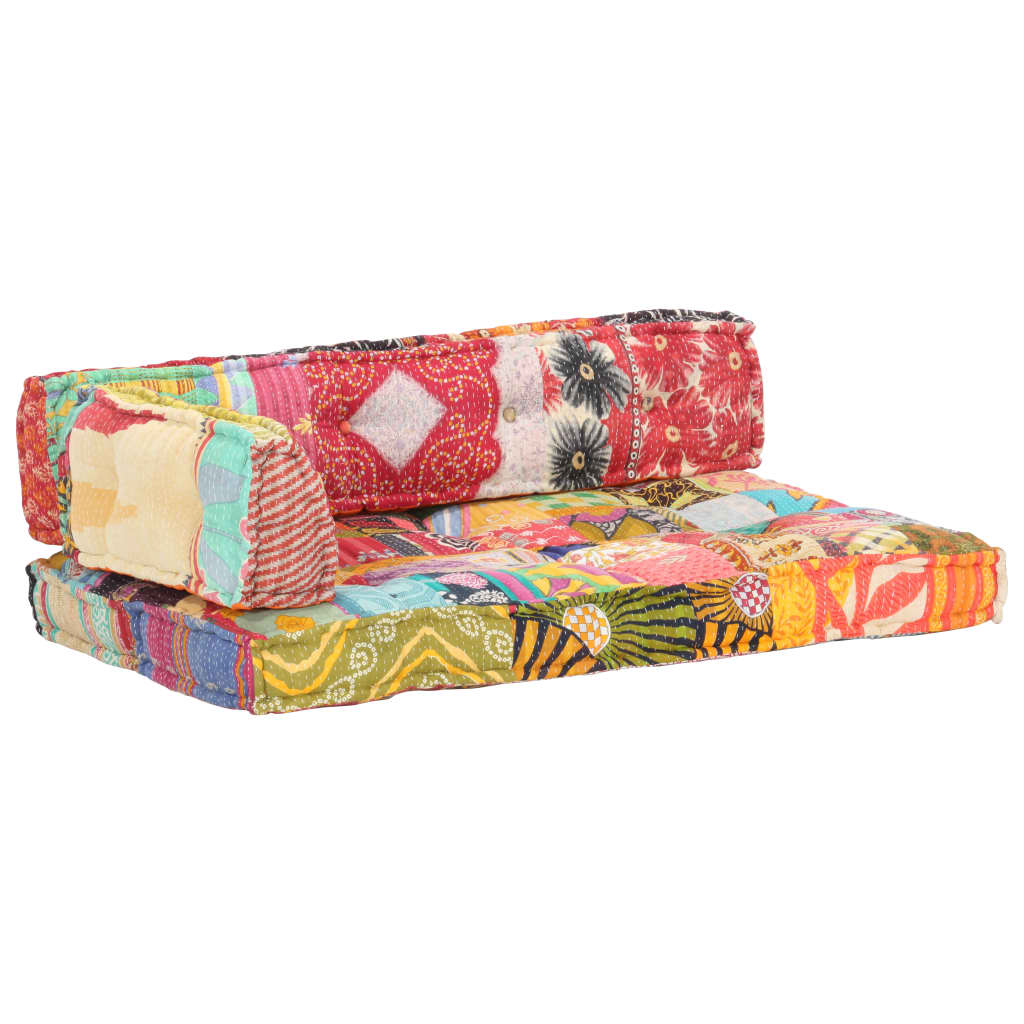 Cuscino per Divani Pallet Multicolore in Tessuto Patchwork