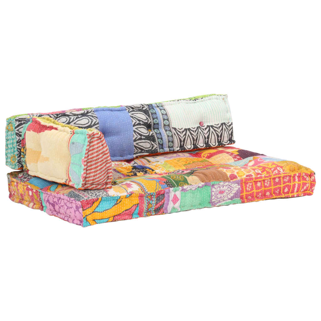 Cuscino per Divani Pallet Multicolore in Tessuto Patchwork