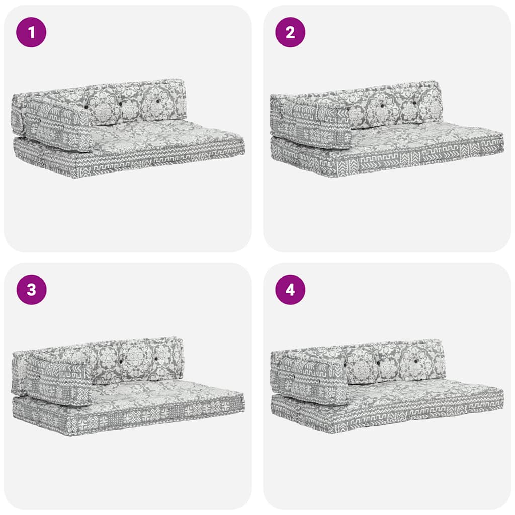 Cuscino per Divani Pallet Grigio Chiaro in Tessuto Patchwork 287725