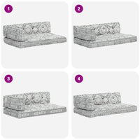 Cuscino per Divani Pallet Grigio Chiaro in Tessuto Patchwork 287725