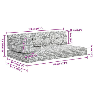 Cuscino per Divani Pallet Grigio Chiaro in Tessuto Patchwork 287725
