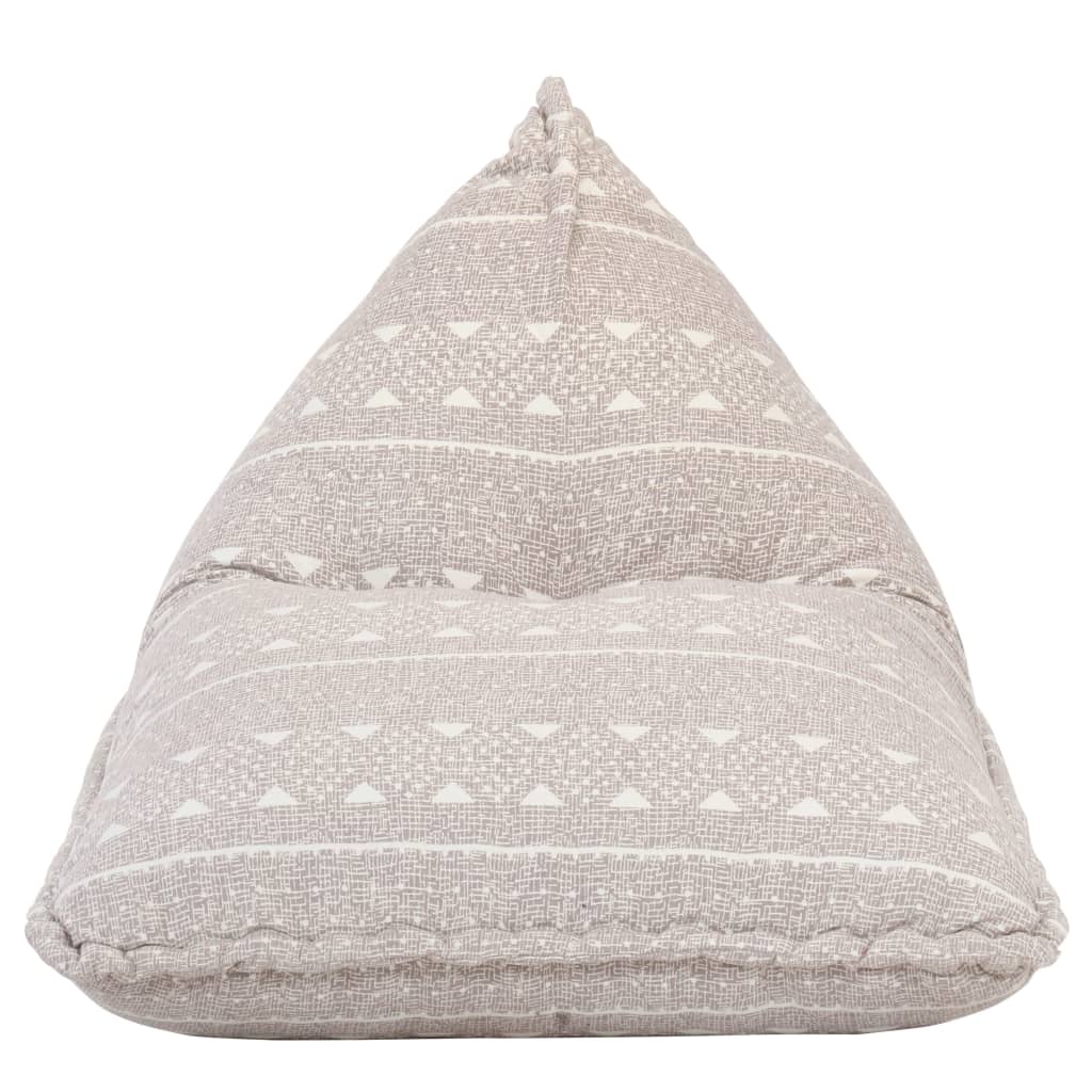 Divano a Sacco Marrone Chiaro in Tessuto Patchwork 287729