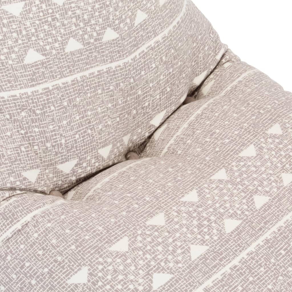 Divano a Sacco Marrone Chiaro in Tessuto Patchwork 287729