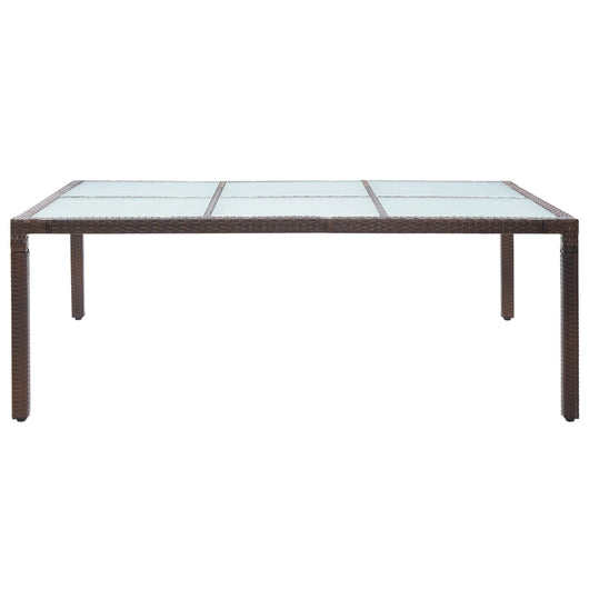 Tavolo da Pranzo da Giardino Marrone 200x150x74cm in Polyrattan cod mxl 34084