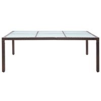 Tavolo da Pranzo da Giardino Marrone 200x150x74cm in Polyrattan 46128