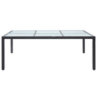 Tavolo da Pranzo da Giardino Nero 200x150x74 cm in Polyrattan 46129