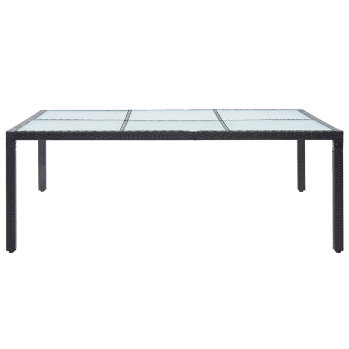 Tavolo da Pranzo da Giardino Nero 200x150x74 cm in Polyrattan 46129