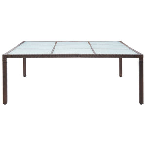 Tavolo da Giardino Marrone 200x200x74 cm in Polyrattan cod mxl 34266