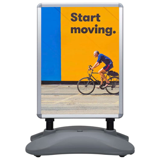 Piedistallo per Poster A1 Base ad Acqua Grigio Lega Alluminio 51204