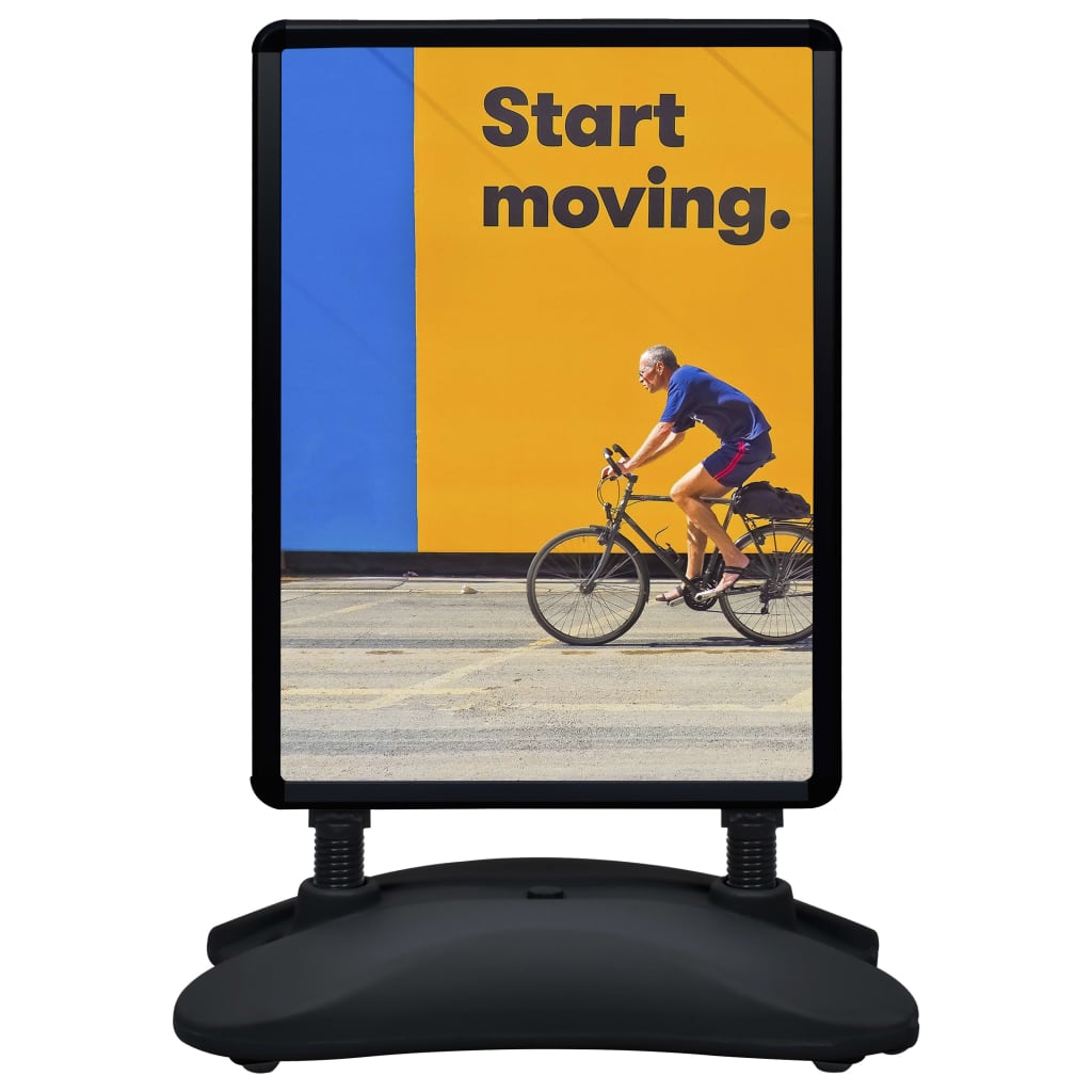 Piedistallo per Poster A1 Base ad Acqua Nero Lega di Alluminio 51205