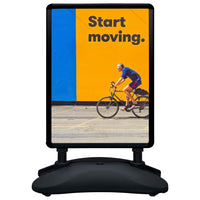 Piedistallo per Poster A1 Base ad Acqua Nero Lega di Alluminio 51205