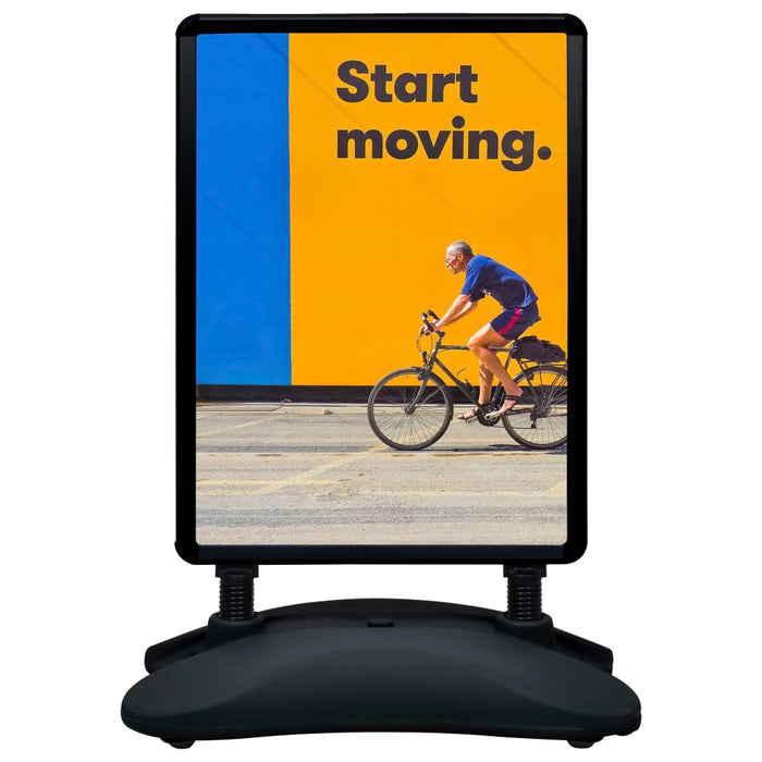 Piedistallo per Poster A1 Base ad Acqua Nero Lega di Alluminio 51205