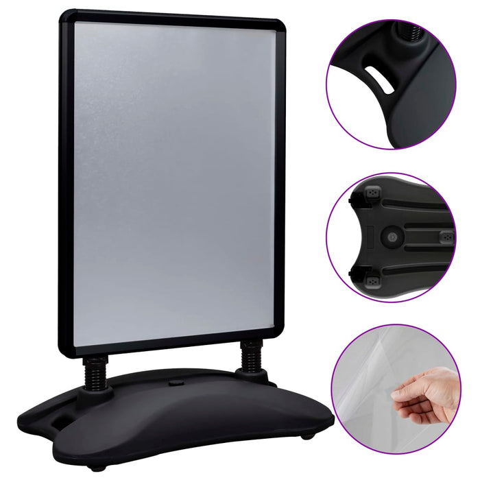 Piedistallo per Poster A1 Base ad Acqua Nero Lega di Alluminio cod mxl 64479