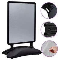 Piedistallo per Poster A1 Base ad Acqua Nero Lega di Alluminio 51205