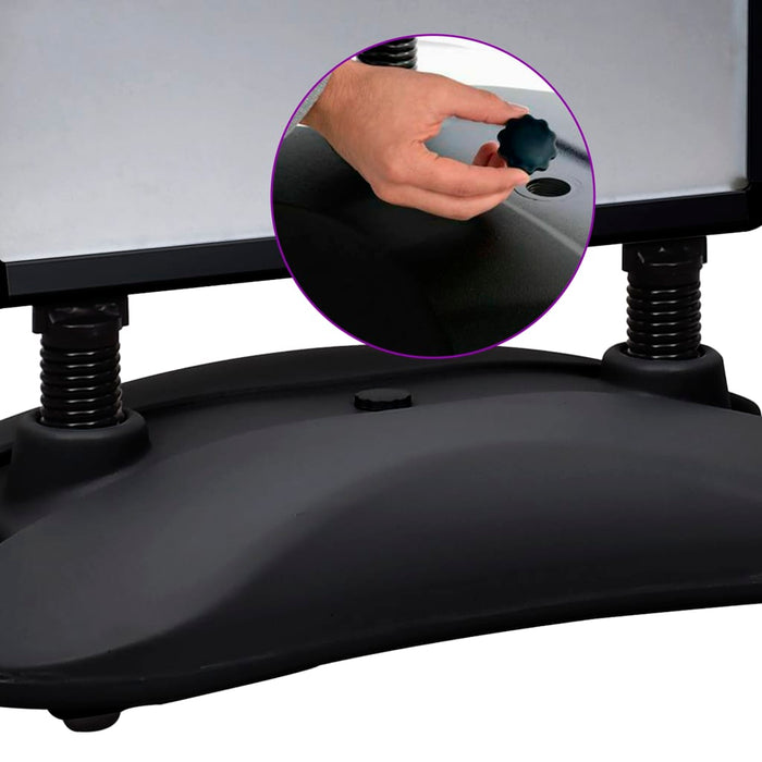 Piedistallo per Poster A1 Base ad Acqua Nero Lega di Alluminio cod mxl 64479