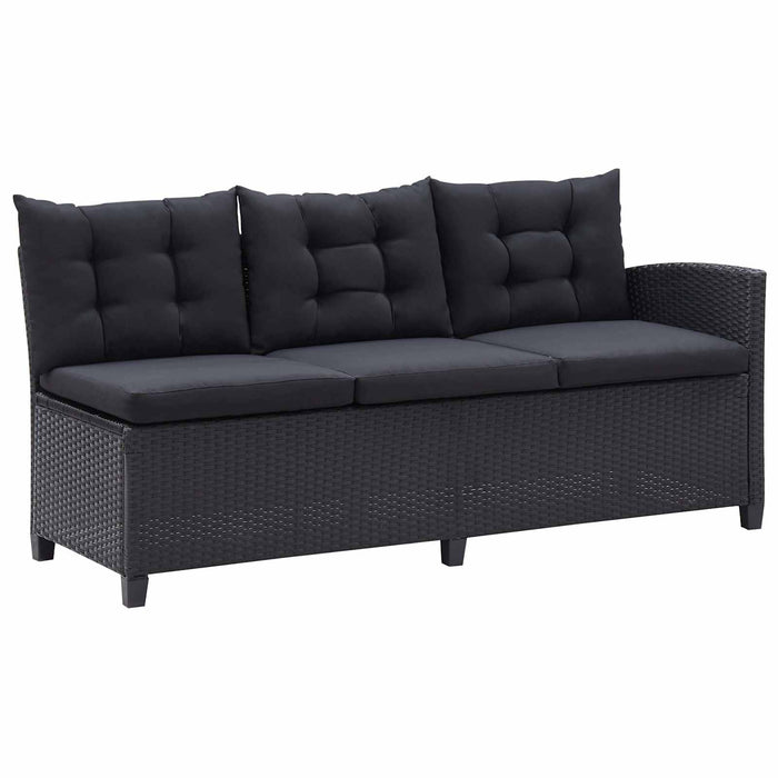 Set di mobili da esterno Nero polyrattan 46101