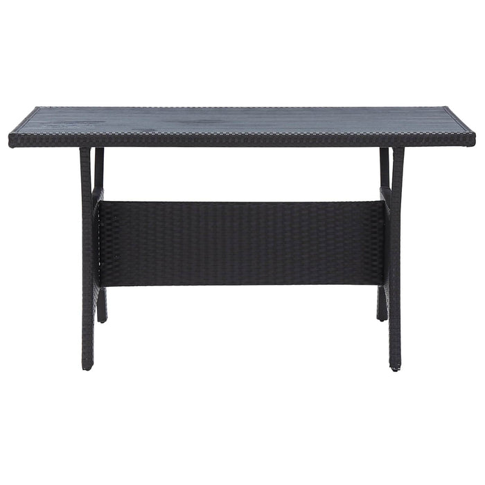 Set di mobili da esterno Nero polyrattan 46101