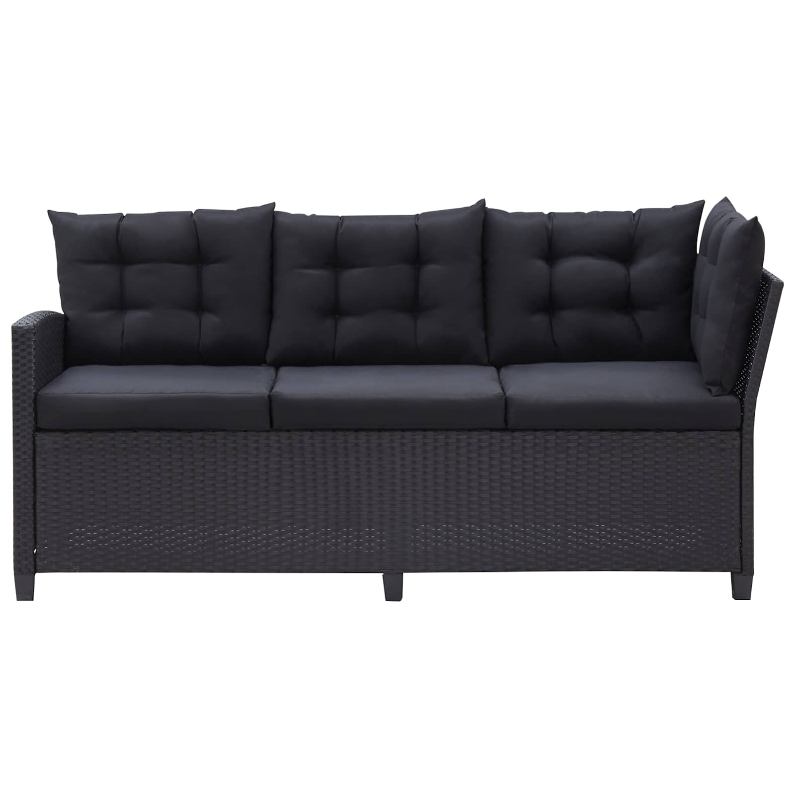 Set di mobili da esterno Nero polyrattan 46101