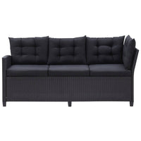 Set di mobili da esterno Nero polyrattan 46101