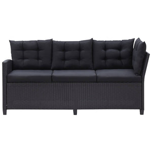 Set di mobili da esterno Nero polyrattan 46101