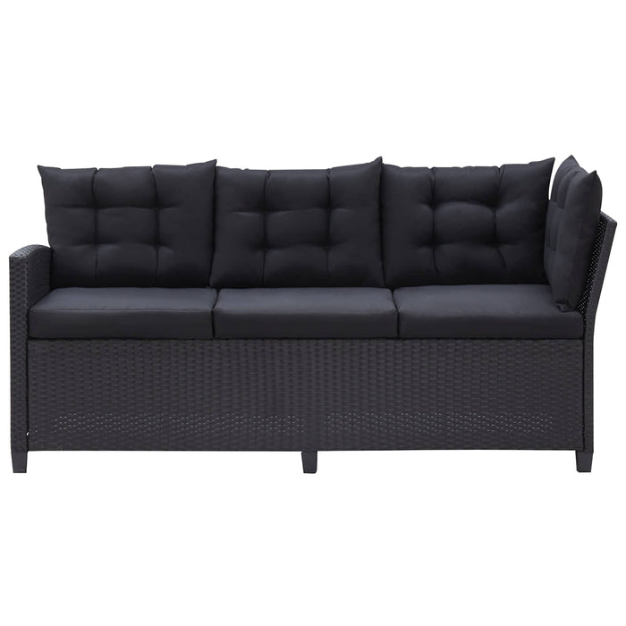 Set di mobili da esterno Nero polyrattan 46101