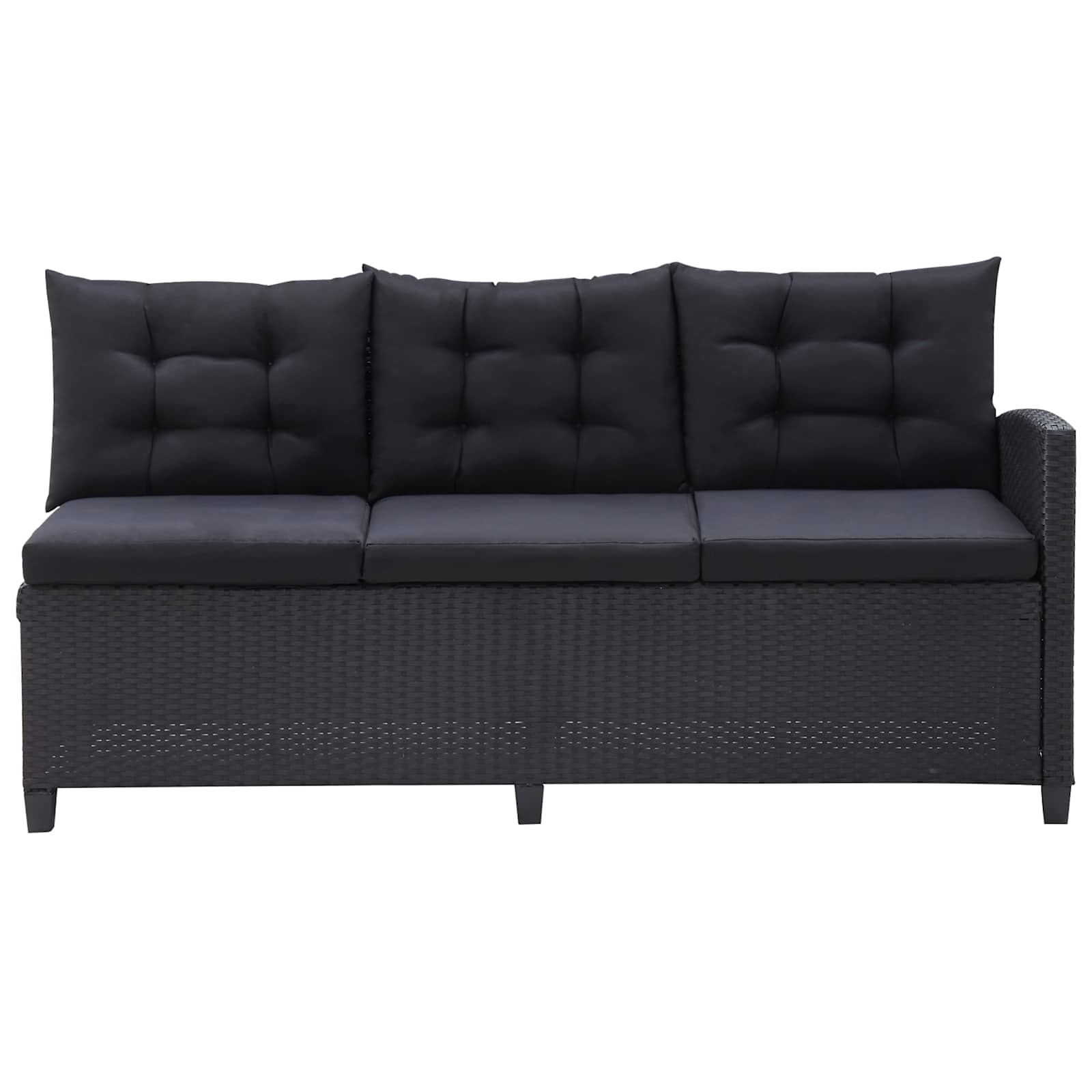 Set di mobili da esterno Nero polyrattan 46101