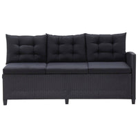 Set di mobili da esterno Nero polyrattan 46101