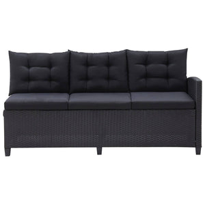 Set di mobili da esterno Nero polyrattan 46101