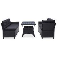 Set di mobili da esterno Nero polyrattan 46101
