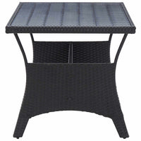 Set di mobili da esterno Nero polyrattan 46101