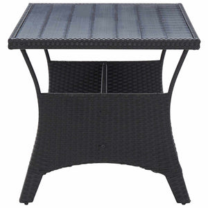 Set di mobili da esterno Nero polyrattan 46101