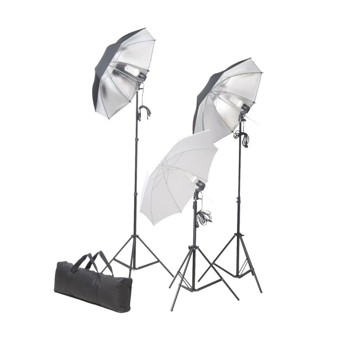 Kit professionale per studio fotografico con 5 fondali e set di illuminazione 02_0001488