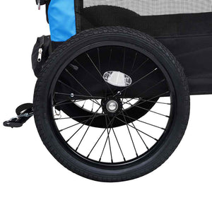 Rimorchio da Bici per Animali e Carrello Jogging Blu e Nero cod mxl 63793