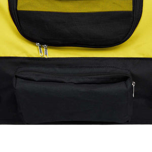 Carrello rimorchio per bicicletta trasporto cani passeggino 2 in 1 giallo 02_0044379