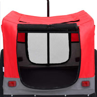 Carrello rimorchio per bicicletta trasporto cani passeggino 2 in 1 rosso 02_0044380