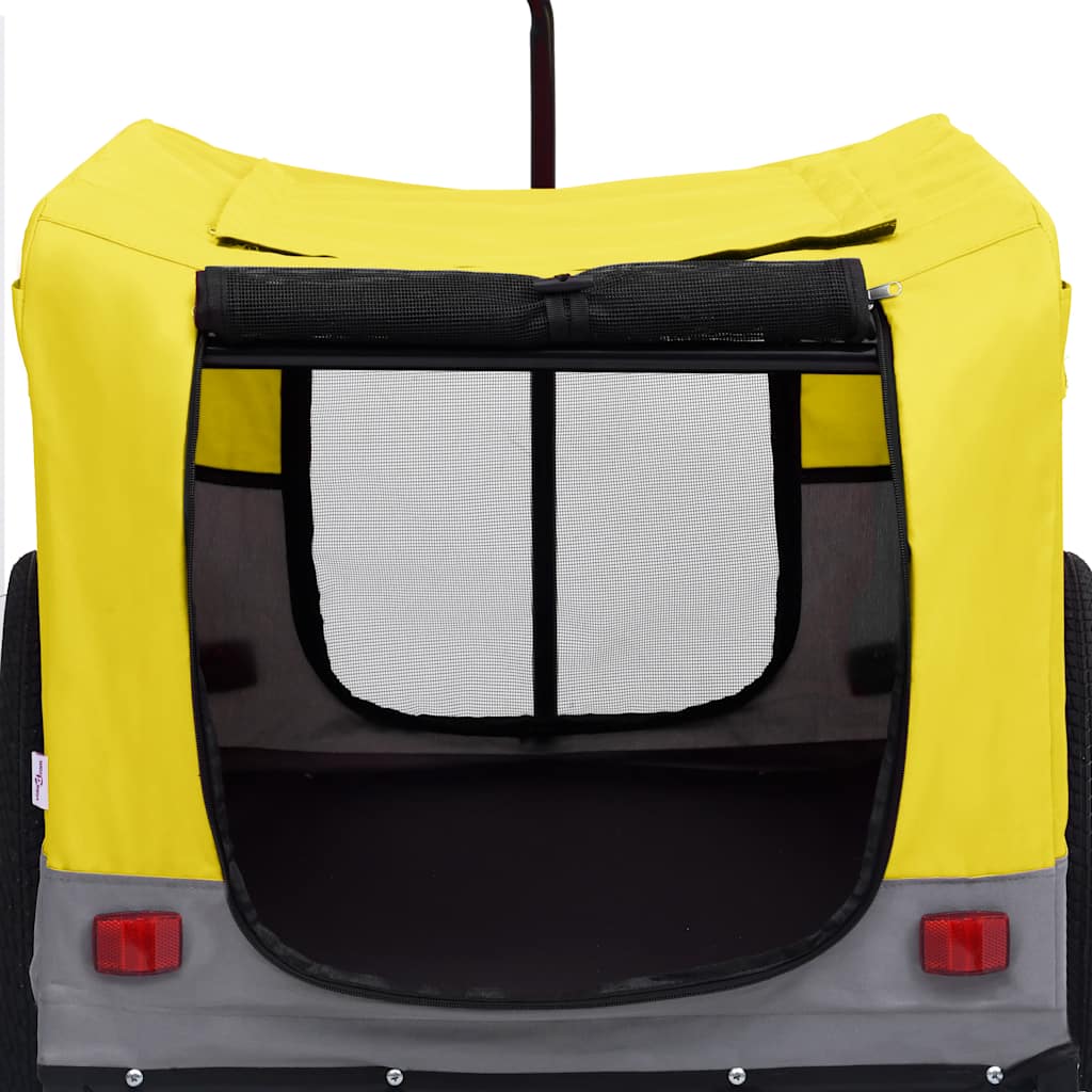 Rimorchio Bici Animali Carrello Jogging 2in1 Giallo e Grigio 92442