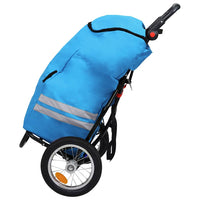 Rimorchio Pieghevole da Bici con Borsa Spesa Blu e Nero 92447