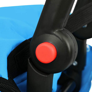 Rimorchio Pieghevole da Bici con Borsa Spesa Blu e Nero 92447