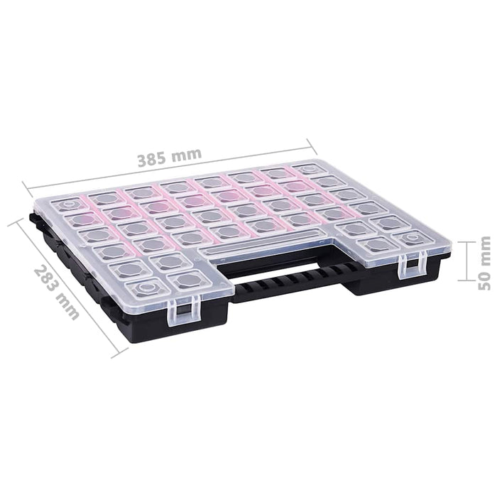 Scatole Assortimento 5 pz con Divisori 385x283x50mm in Plastica