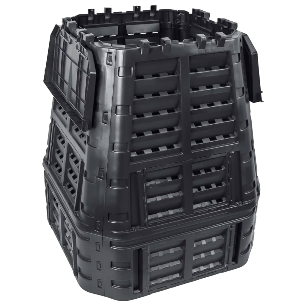 Compostiera da Giardino Nera 93,3x93,3x113 cm 740 Lcod mxl 117369