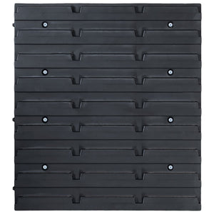 Kit Contenitori 32 pz con Pannelli a Parete Rosso e Nero