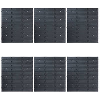 Kit Contenitori di Stoccaggio 96 pz con Pannelli a Parete Blu 146282