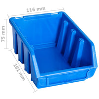 Contenitori Impilabili 20 pz Blu in Plastica 146284