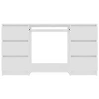 Scrivania Bianca 140x50x77 cm in Legno Multistrato 800810